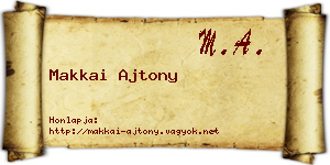 Makkai Ajtony névjegykártya